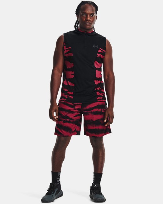 Men's UA Baseline 10'' Printed Shorts, Pink, pdpMainDesktop image number 2